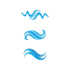 Fototapeta na wymiar Waves beach logo and symbols template icons
