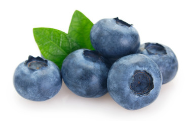 Fresh blueberry on white background