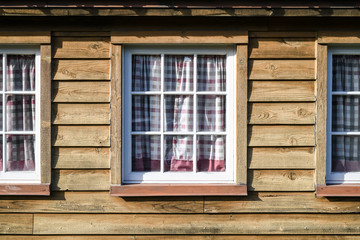 Fototapeta na wymiar Old weathered wood barn farm window 
