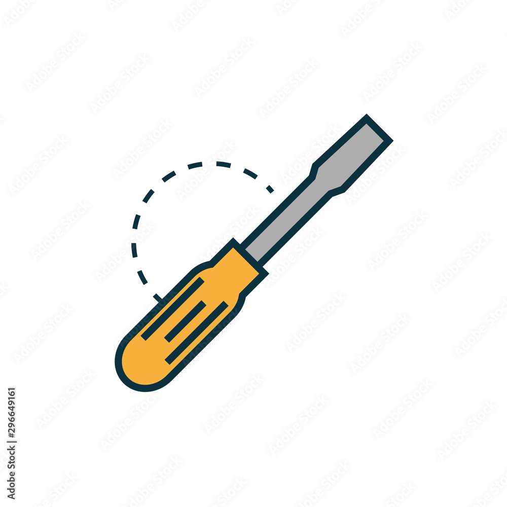 Wall mural screwdriver work tools engineering icon