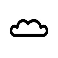 Cloud Icon Vector. Simple flat symbol. Perfect Black pictogram illustration on white background.