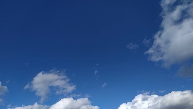 Clouds fly over the blue sky and bekame dark, stor is coming, timelapse clip in FHD