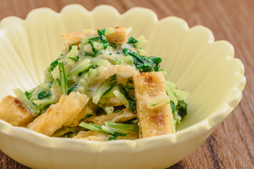 水菜の白みそ和え