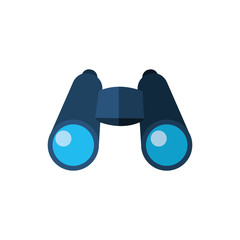 Isolated binoculars flat vector design