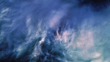 sunset from the north coast with the sea and the silk effect