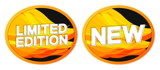 Limited Edition and New banners design template, promotion tags, vector illustration