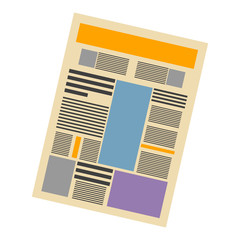 Isolated newspaper image on a white background - Vector