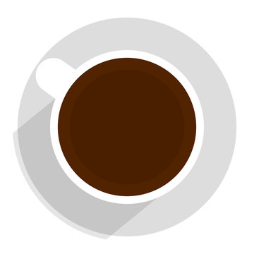 Top view of a coffee cup - Vector illustration