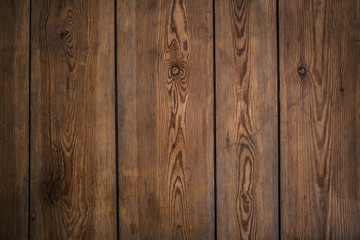 Close-up texture of old dark wooden floor