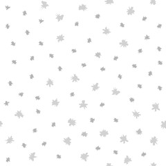 Gray flower pattern. Seamless vector background