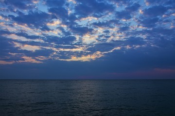 cloudy sky above the sea