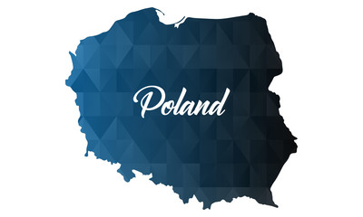Map of Poland. Geometric polygon map vector