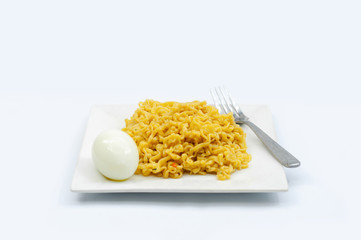 Popular instant food of stir-fried noodles in the Philippines. A trendy instant cooking noodles for Filipino teenagers and families. 