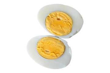 boiled egg isolated on white background cutout