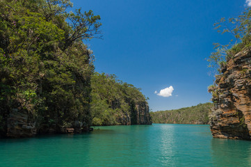 Furnas's blue lake. Capitolio, Minas Gerais, Brazil