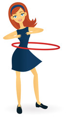Girl hula hooping