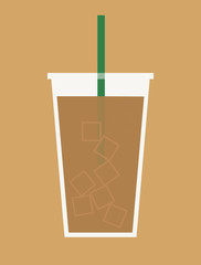 Cup of iced coffee