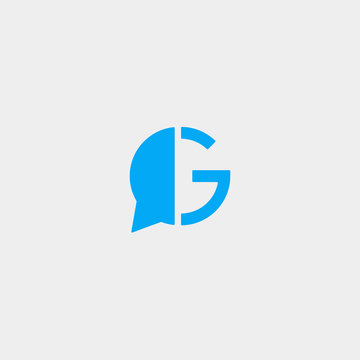 Letter G Chat Logo Template Vector Design