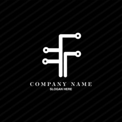 Naklejka premium Letter F logo icon design template elements