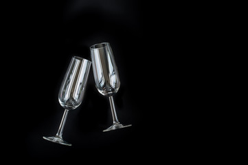 Champagne glass in  New Year, Christmas