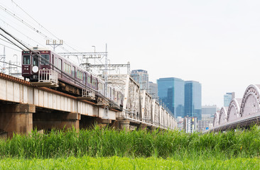 Fototapeta na wymiar 阪急電車