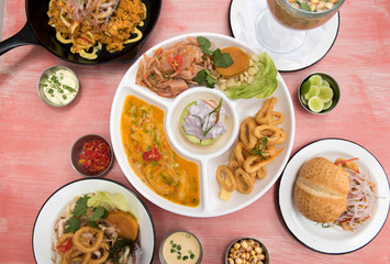 Ceviche is the most popular seafood Peruvian dish from Lima.