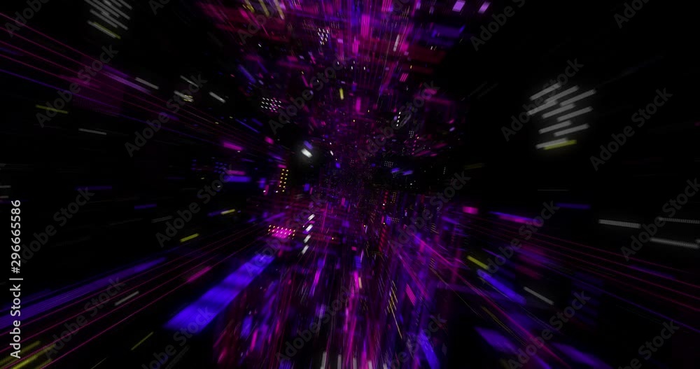 Poster abstract creative virtual reality cyberspace background. hyper jump into another world. speed of lig