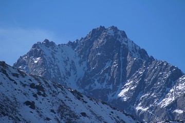 snowy mountain in Andes of Chile