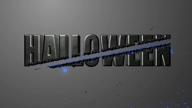Crossfire Effects halloween on dark backgorund, 3D Rendering