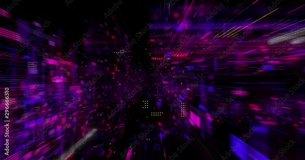 Poster abstract creative virtual reality cyberspace background. hyper jump into another world. speed of lig