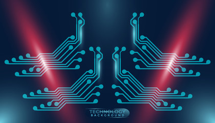 Fototapeta na wymiar Abstract futuristic digital technology background. Circuit board design background. Vector illustration eps 10. W