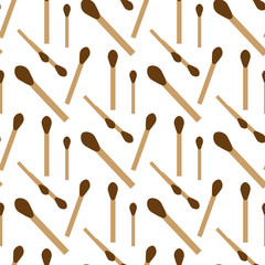 Seamless Pattern with Matches without background