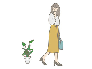 定時退社する女性