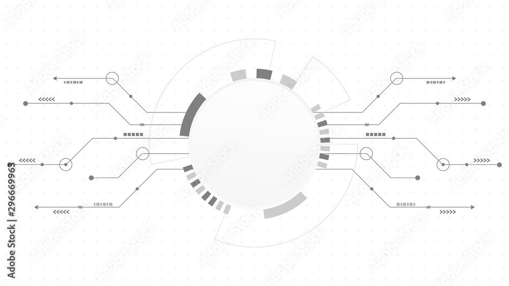 Poster abstract digital technology cycle background.business growth transformation to digital and successfu