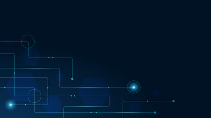 Abstract geometric Circuit connect lines and dots.Simple technology graphic background.Illustration Vector design Network technology and Connection concept.