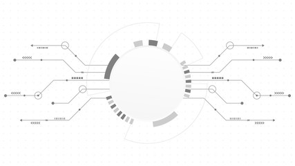 Abstract Digital Technology Cycle background.Business growth transformation to digital and Successful financial technology.