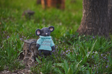 symbol of the new year - rat. soft knitted toy 