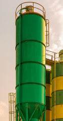 Dual color towers on chemical plant