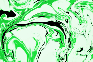 Abstract painting technique Ebru .Turkish style Ebru on the water with acrylic paints press waves.Modern art marble liquid texture