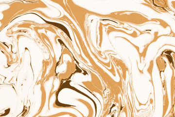 Abstract painting technique Ebru .Turkish style Ebru on the water with acrylic paints press waves.Modern art marble liquid texture