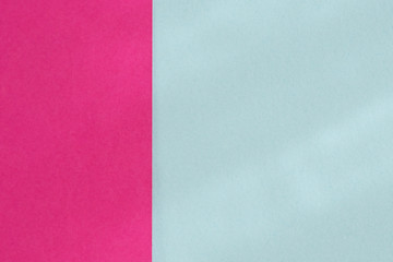 Fototapeta premium Pastel blue and bright purple color paper background. Geometric figures, shapes. Abstract geometric flat composition. Empty space on monochrome cardboard.