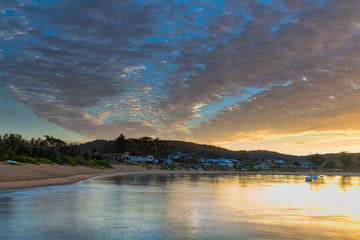 Clouds Fanning Out - Sunrise over the Bay
