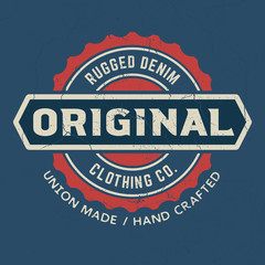 Original Rugged Denim - Tee Design For Printing