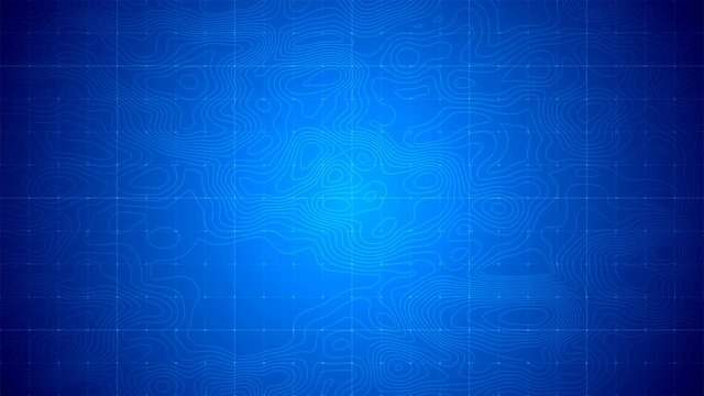 Abstract seamless topographic map animation on a loop