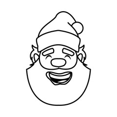 head of santa clous in white background