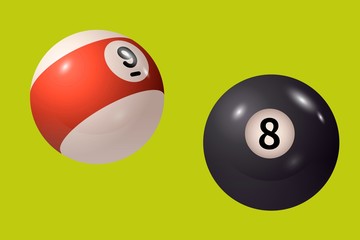 eight ball isolated on black background