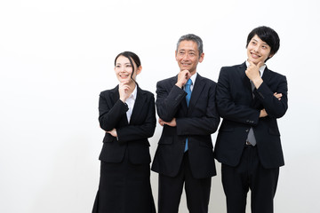 ビジネスグループ　白バック