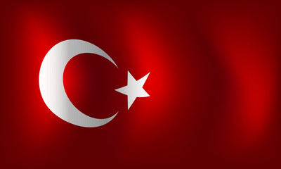 Flag of Turkey - vector illustration