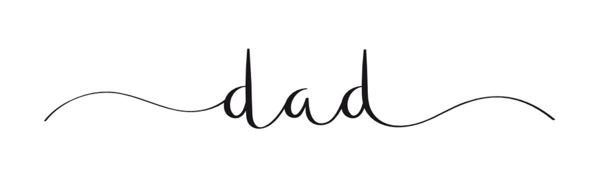 DAD vector brush calligraphy banner with swashes