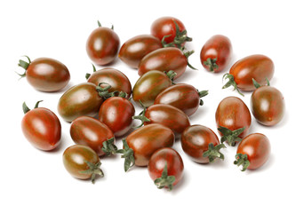 cherry tomatoes on white background 